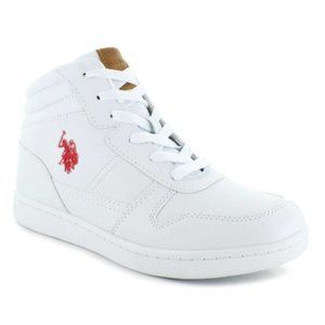 *ONE MORE LEFT* U.S. Polo Assn. Syphon white high top sneakers